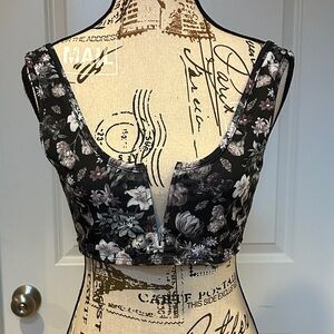 LINED ONLY Floral Black Bikini set